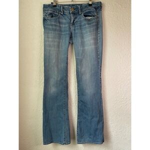 Vintage Y2K American Eagle Real Flare Jeans Women's Light Wash Denim Flare